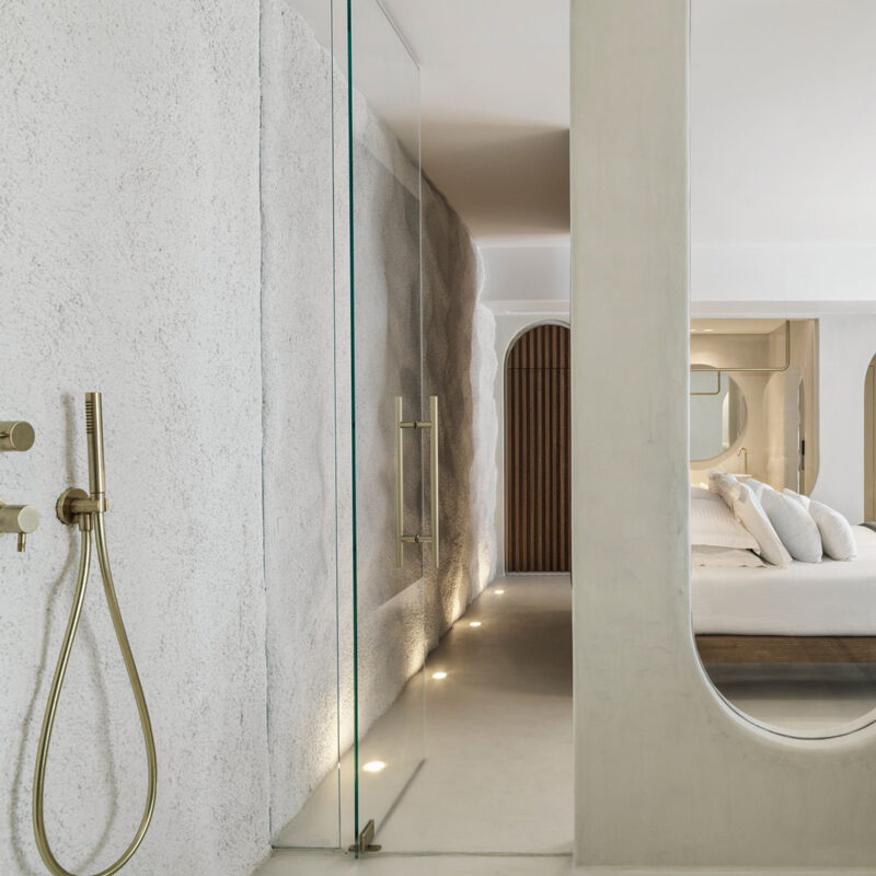 mykonos earth suites hotel megali ammos beach greece omniview