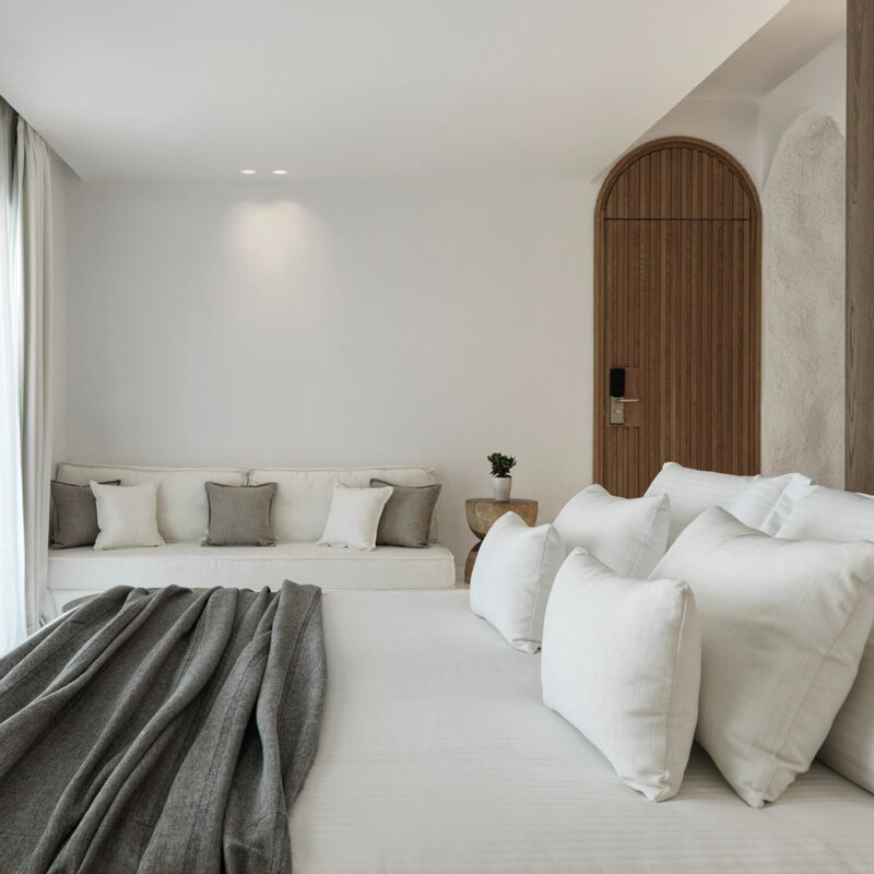 mykonos earth suites hotel megali ammos beach greece omniview