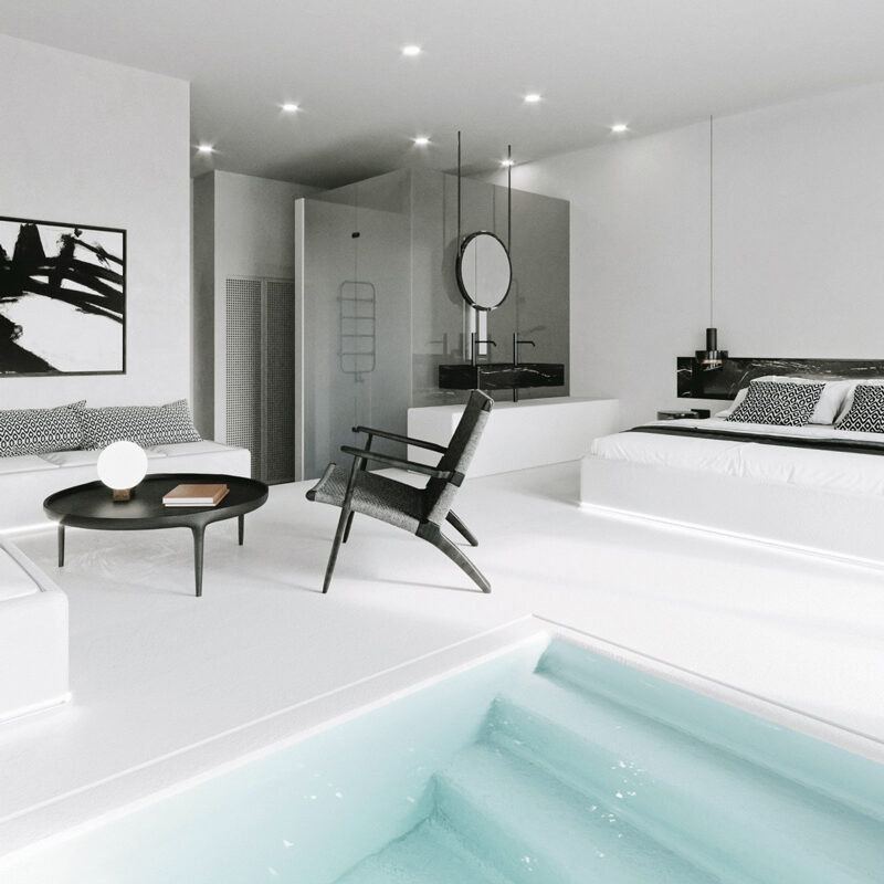 tagoo black mykonos hotel greece mado samiou architecture
