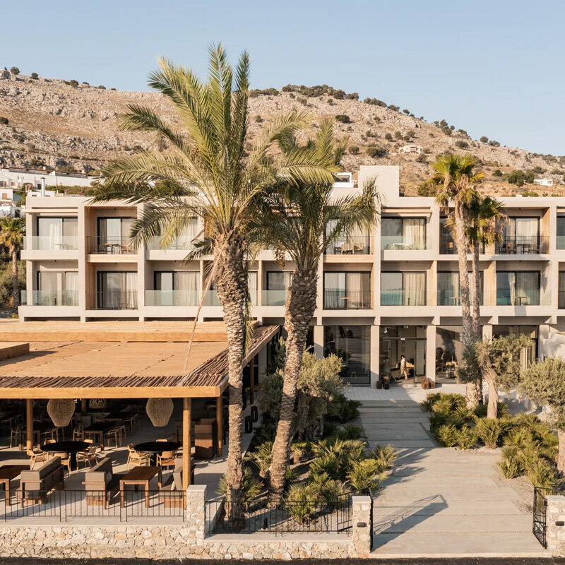 lindos aqua terra hotel vlycha beach rhodes greece vana pernari