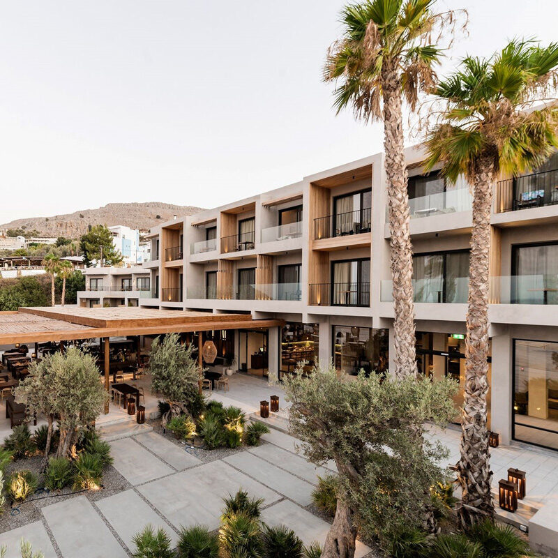 lindos aqua terra hotel vlycha beach rhodes greece vana pernari