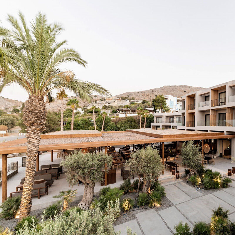 lindos aqua terra hotel vlycha beach rhodes greece vana pernari