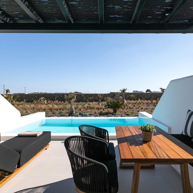 agrari black villas mykonos greece