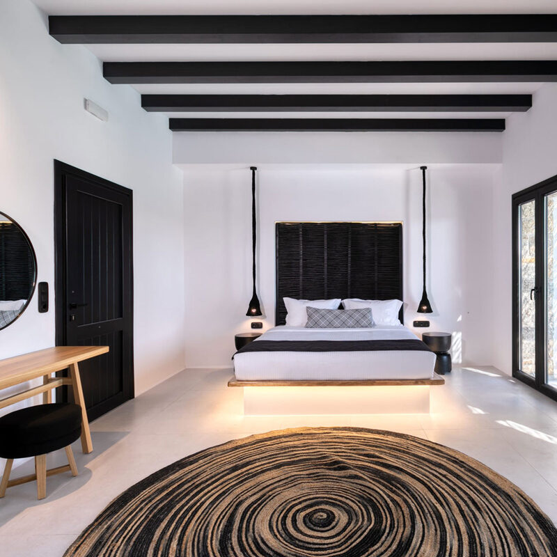 agrari black villas mykonos greece