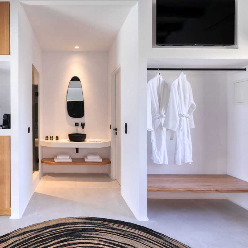 agrari black villas mykonos greece