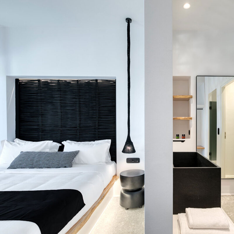agrari black villas mykonos greece
