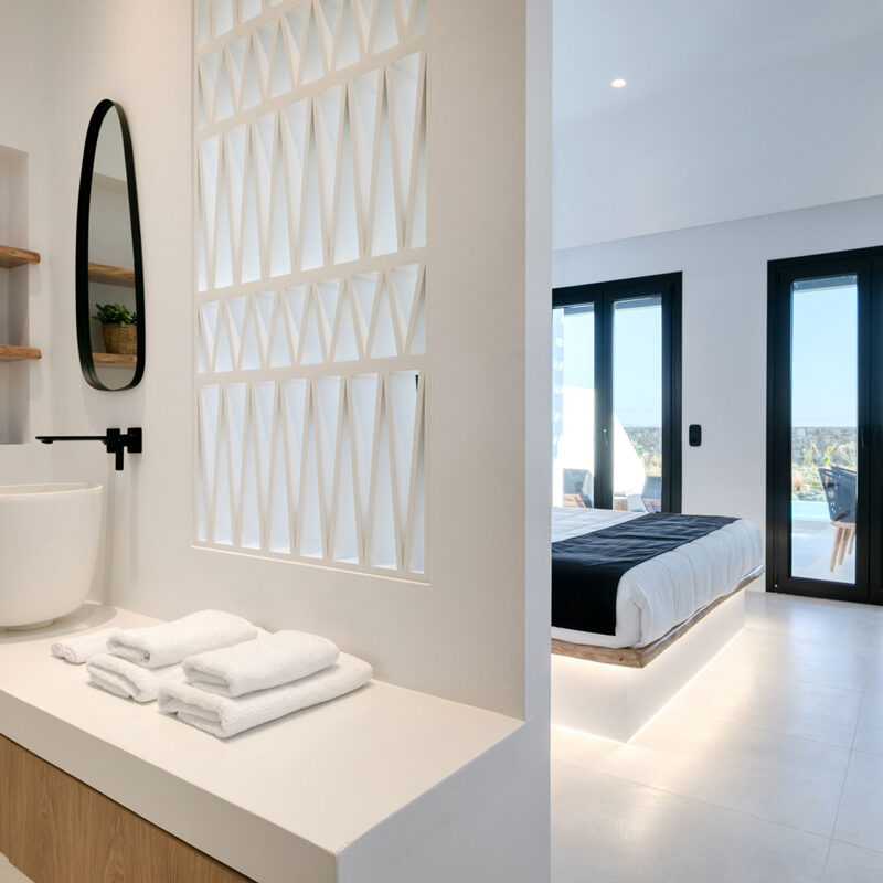 agrari black villas mykonos greece