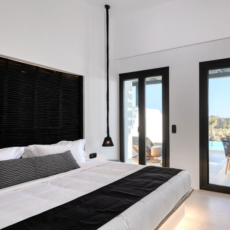 agrari black villas mykonos greece