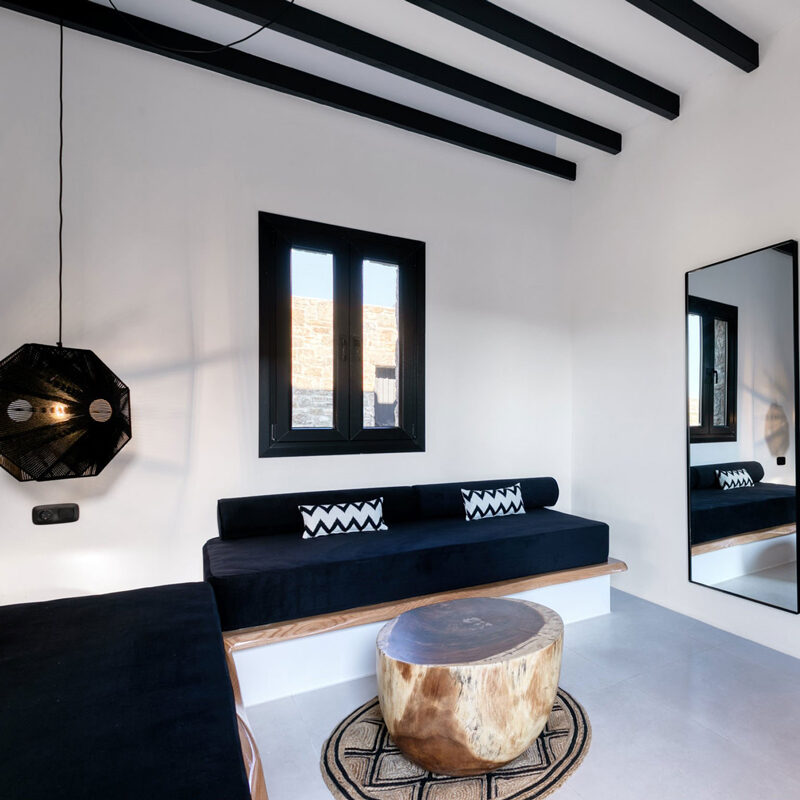 agrari black villas mykonos greece