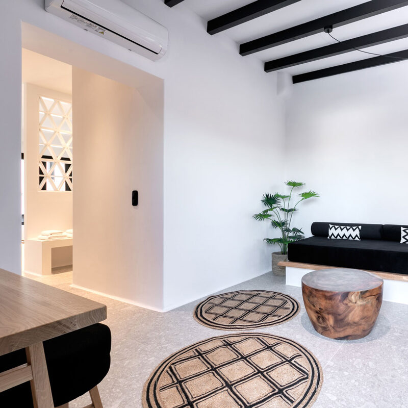 agrari black villas mykonos greece
