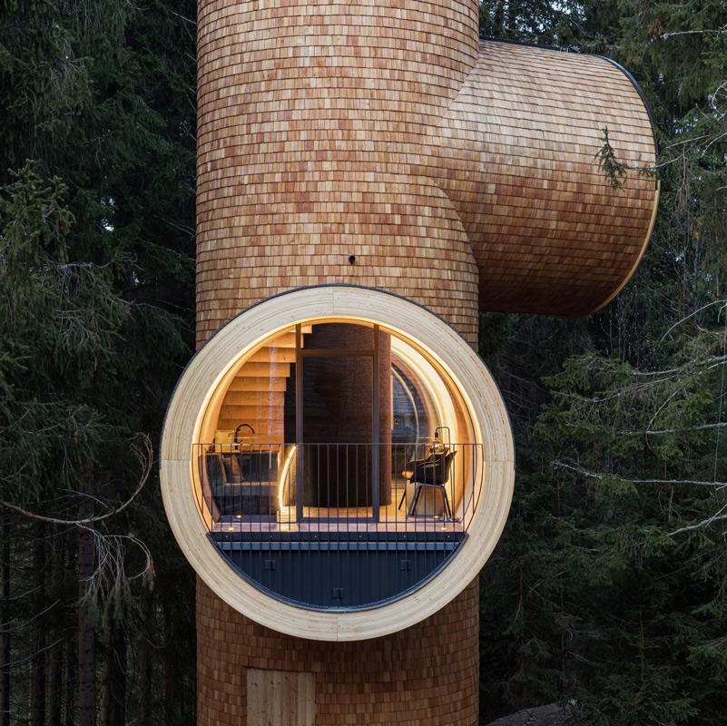 bert studio precht architecture modular treehouse baumhaus austria