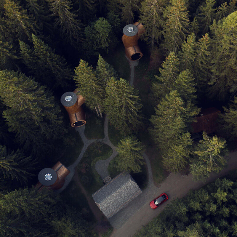 bert studio precht architecture modular treehouse baumhaus austria